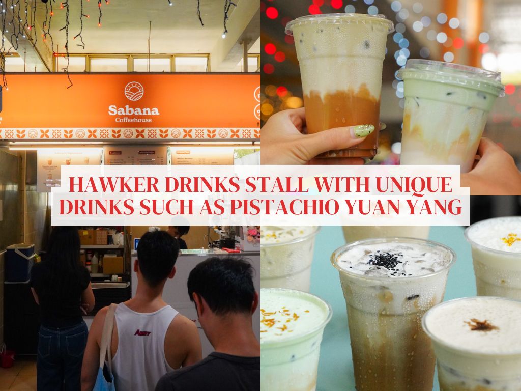 Sabana Coffeehouse: Mei Ling Food Centre drinks stall with back sesame kopi & pistachio yuan yang